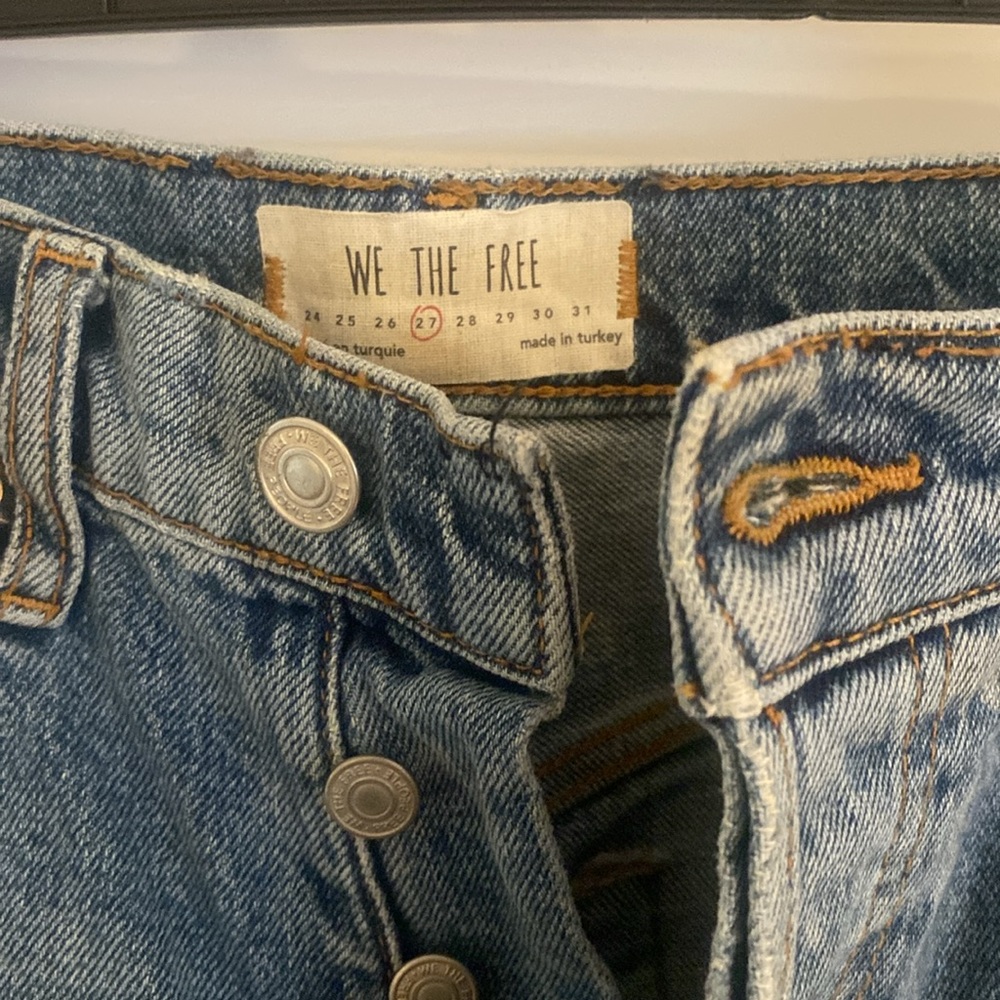 Free People High Rise Button-Fly Jeans - Picture 2 of 5